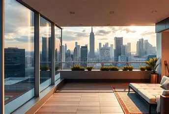 Modern City Studio with Skyline View